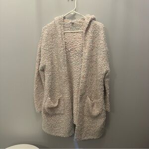 White Birch oversized Hooded Sherpa Cardigan. Women’s Medium.